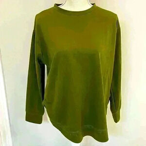 Olive green oversized long sleeve shirt light weight